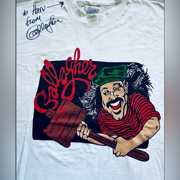 Autographed Vintage 90’s Gallagher Unchained comedy tour Shirt - Picture 3 of 7